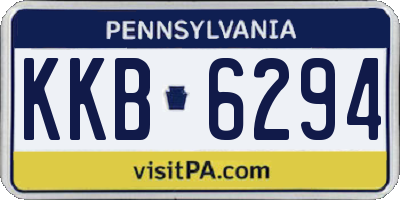 PA license plate KKB6294