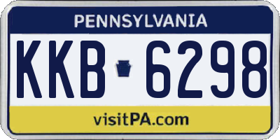PA license plate KKB6298