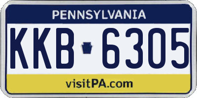 PA license plate KKB6305