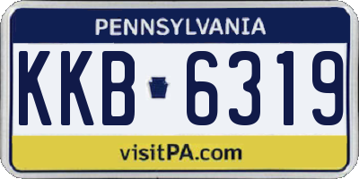 PA license plate KKB6319