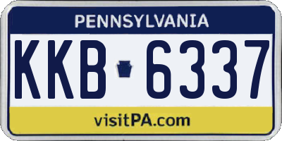 PA license plate KKB6337