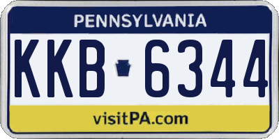 PA license plate KKB6344