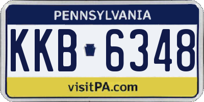 PA license plate KKB6348