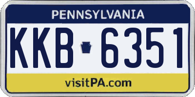 PA license plate KKB6351