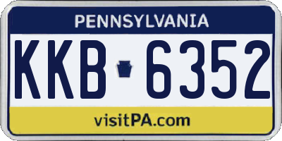 PA license plate KKB6352