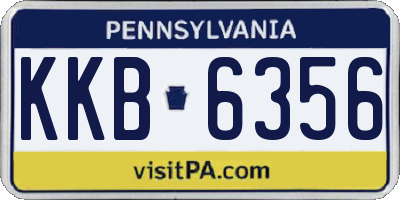 PA license plate KKB6356
