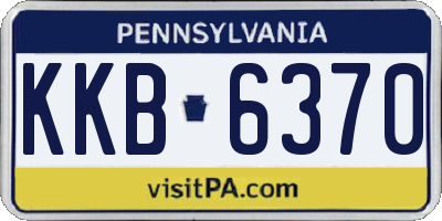 PA license plate KKB6370