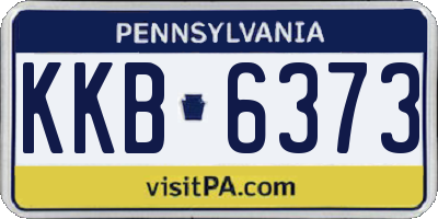 PA license plate KKB6373