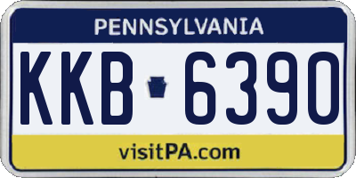 PA license plate KKB6390