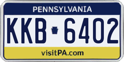 PA license plate KKB6402