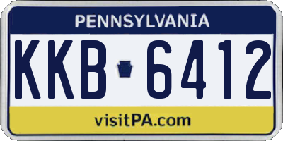 PA license plate KKB6412