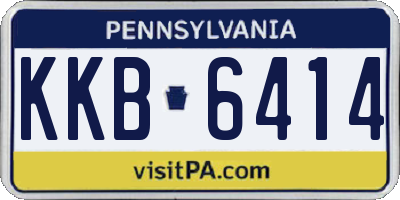 PA license plate KKB6414