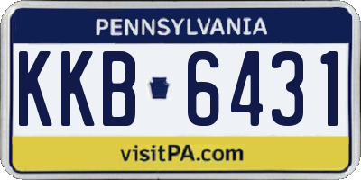 PA license plate KKB6431