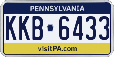 PA license plate KKB6433