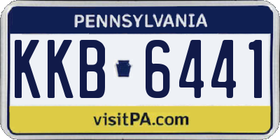 PA license plate KKB6441