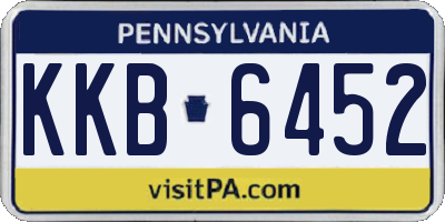 PA license plate KKB6452