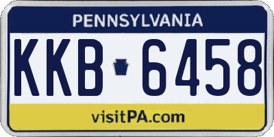 PA license plate KKB6458