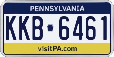 PA license plate KKB6461