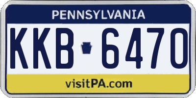 PA license plate KKB6470