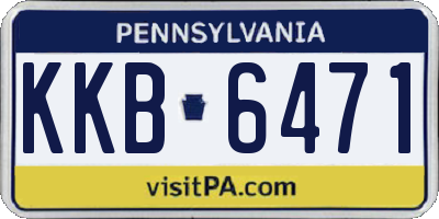 PA license plate KKB6471