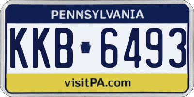 PA license plate KKB6493