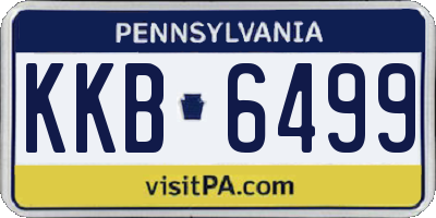 PA license plate KKB6499