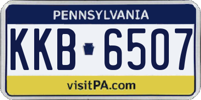 PA license plate KKB6507