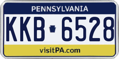 PA license plate KKB6528