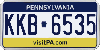 PA license plate KKB6535