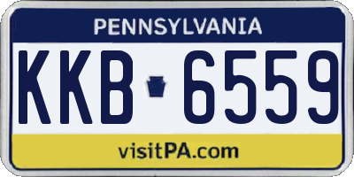 PA license plate KKB6559