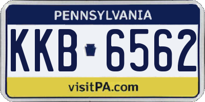 PA license plate KKB6562