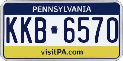 PA license plate KKB6570