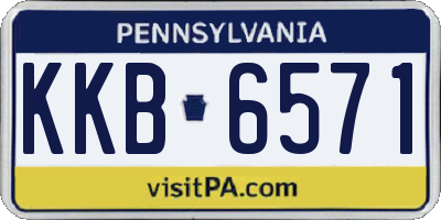 PA license plate KKB6571