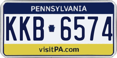 PA license plate KKB6574