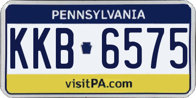 PA license plate KKB6575