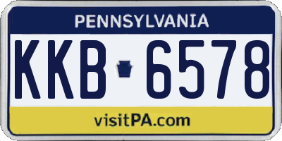 PA license plate KKB6578