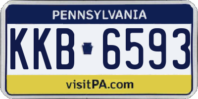 PA license plate KKB6593