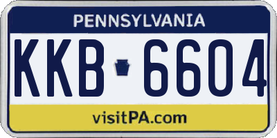 PA license plate KKB6604