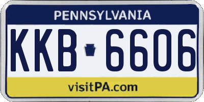 PA license plate KKB6606