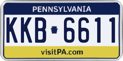 PA license plate KKB6611