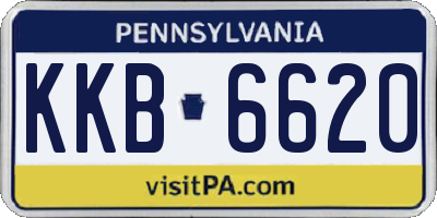 PA license plate KKB6620