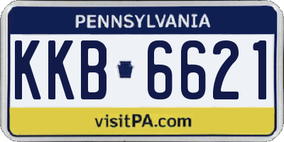 PA license plate KKB6621