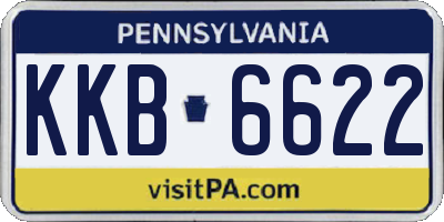 PA license plate KKB6622
