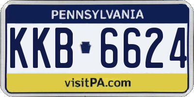PA license plate KKB6624