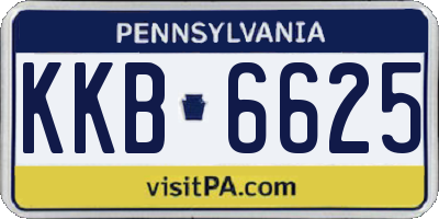 PA license plate KKB6625