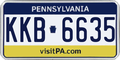 PA license plate KKB6635