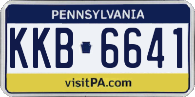 PA license plate KKB6641
