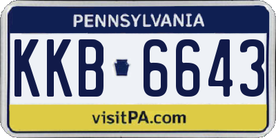 PA license plate KKB6643