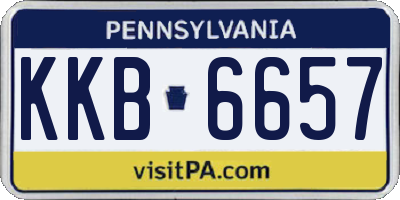 PA license plate KKB6657