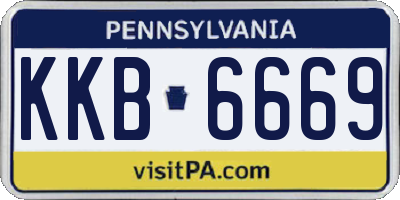 PA license plate KKB6669
